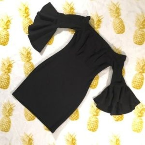 NEW Off-The-Shoulder Little Black Cocktail Dress - Picture 2 of 7